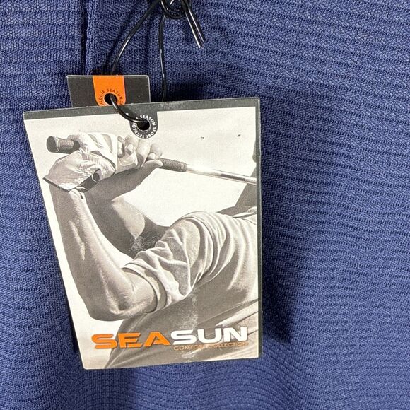 SeaSun Flex Polo Shirt Men's‎ XL Blue Short Sleeve Comfort Performance Golf NWT - Picture 4 of 5